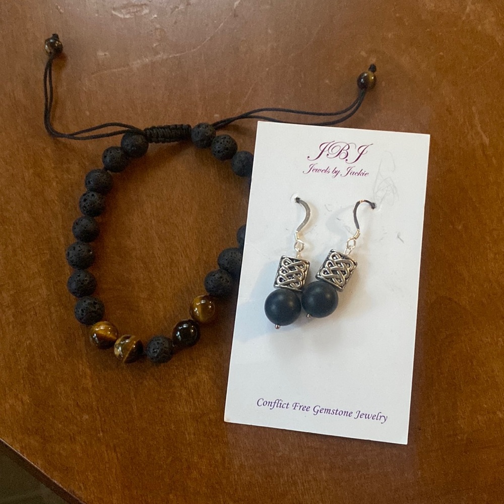 Essential Oil Bracelet and Earring Set